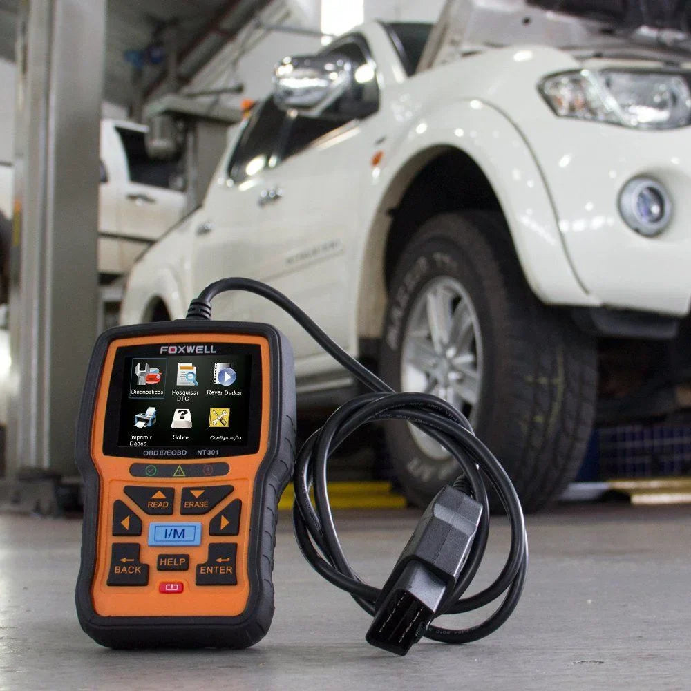 Scanner Leitor de Códigos de Falhas Linha Diesel Leve e Carros Foxwell - OBDII/CAN FORTGPRO-NT301