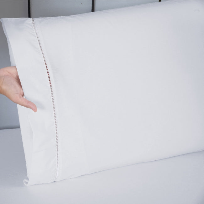 Jogo de Lençol 4 Peças Percal 400 Fios Ponto Palito Branco