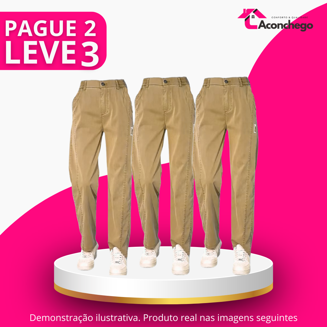 [Pague 2 Leve 3] Calça Feminina Ravena em Seda Gelo Poliéster e Elastano (A Queridinha de 2025)