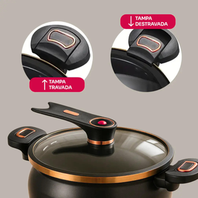 [Leve 2 Pague 1] Panela de Aço Inox Duble Anti-Explosões 8 em 1 + BRINDE: Kit Utensílios