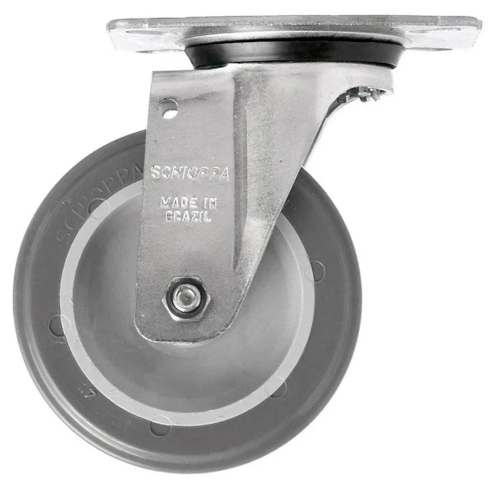 Rodizio Giratório PVC L12 100mm para até 65kg SCHIOPPA-GL412-BP