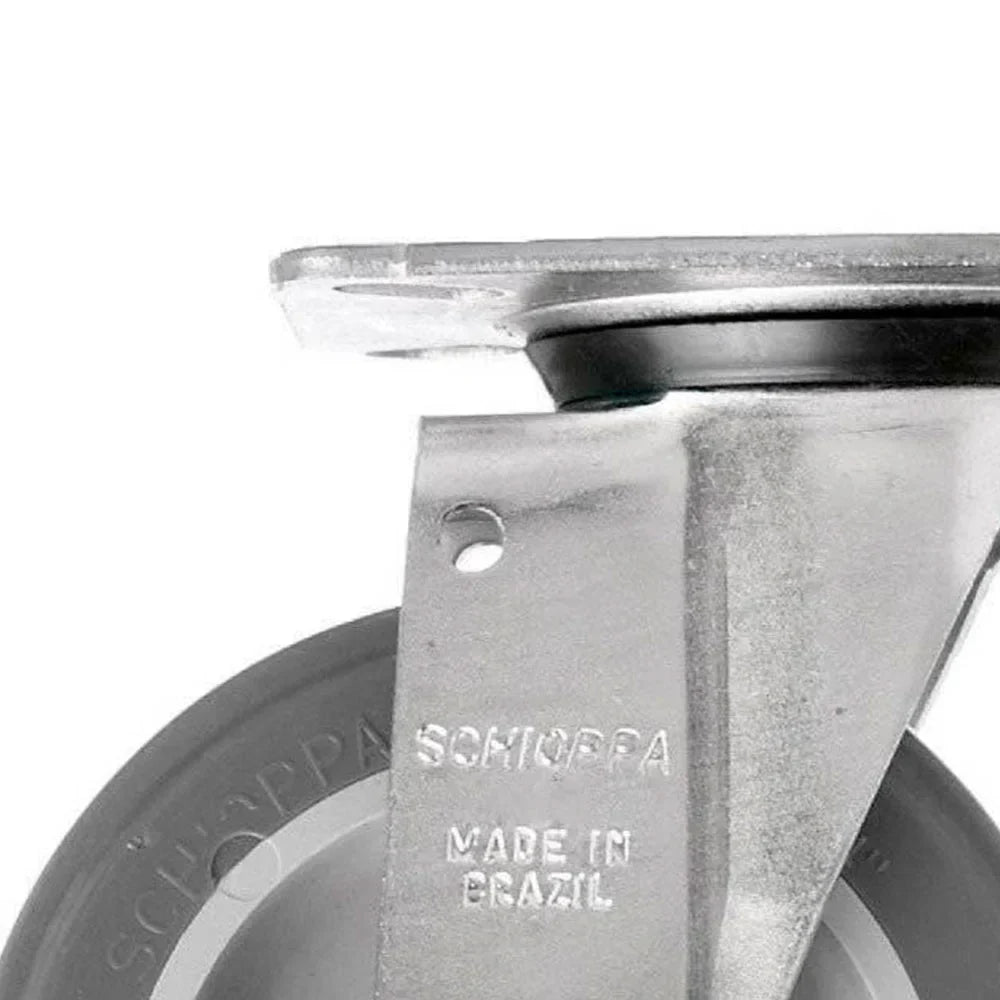 Rodizio Giratório PVC L12 100mm para até 65kg SCHIOPPA-GL412-BP