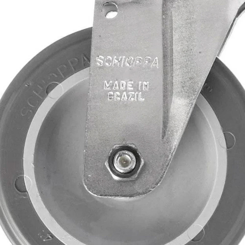 Rodizio Giratório PVC L12 100mm para até 65kg SCHIOPPA-GL412-BP