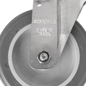 Rodizio Giratório PVC L12 100mm para até 65kg SCHIOPPA-GL412-BP
