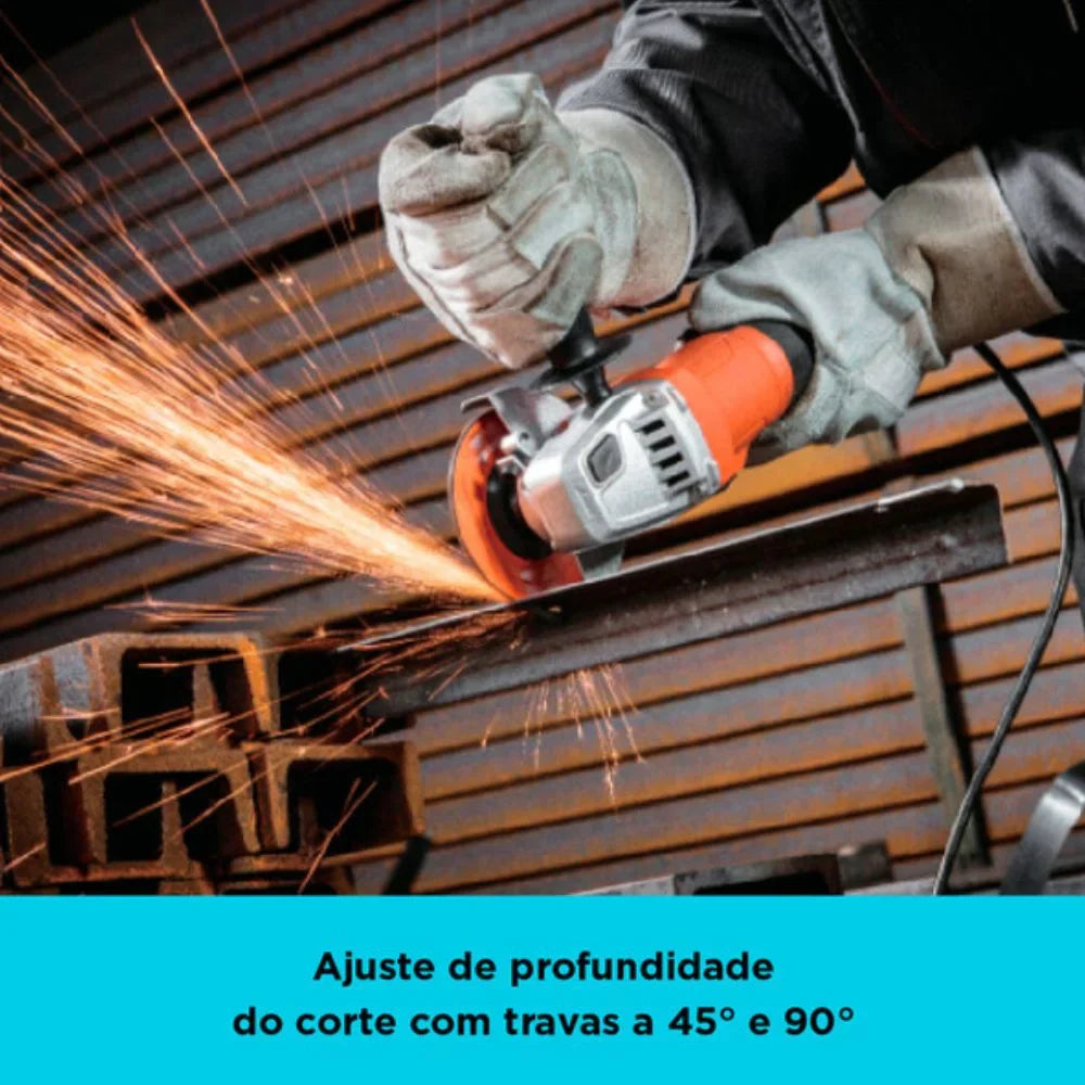 Esmerilhadeira Ângular 4.1/2 Pol. 650W 110V BLACK+DECKER-G650-BR