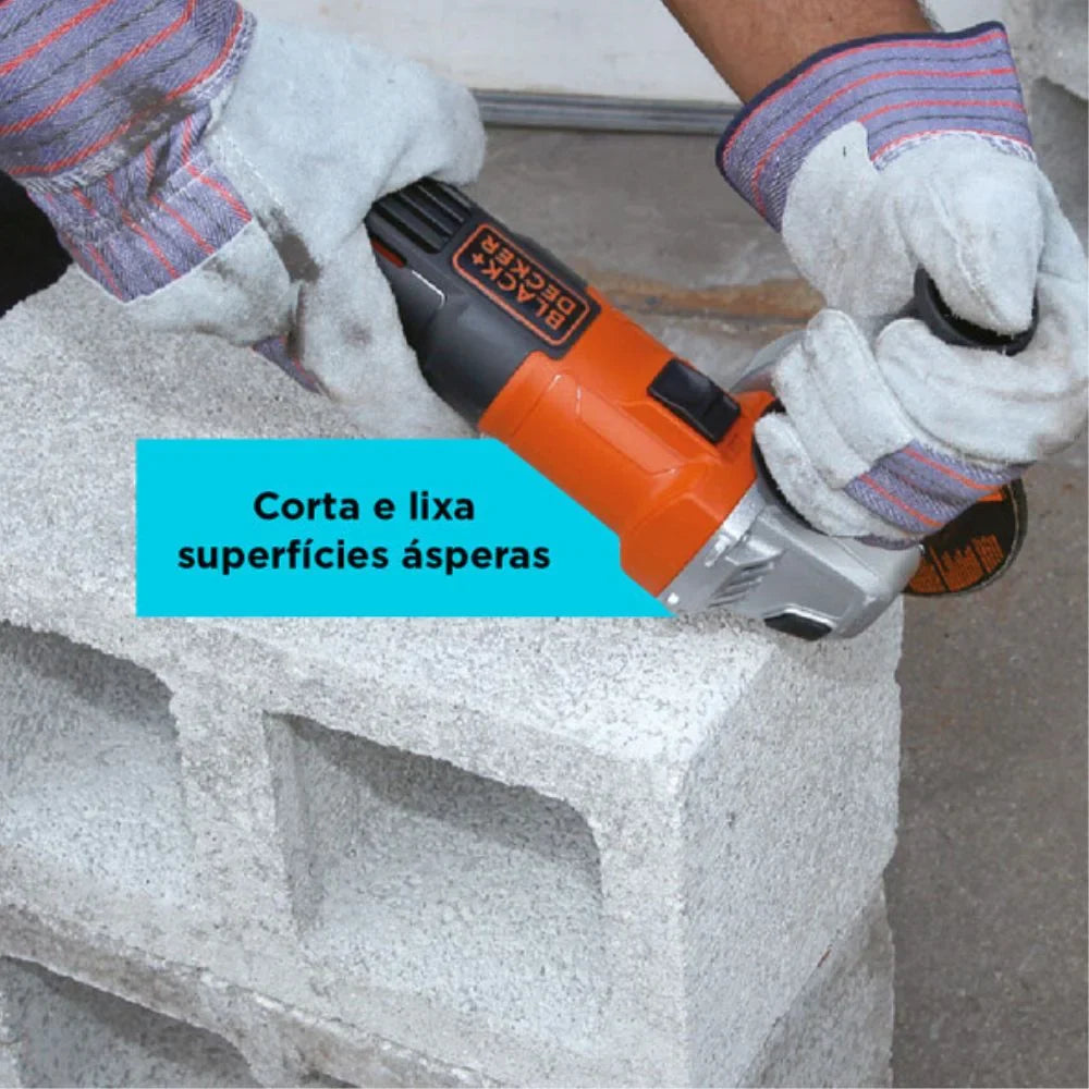 Esmerilhadeira Ângular 4.1/2 Pol. 650W 110V BLACK+DECKER-G650-BR