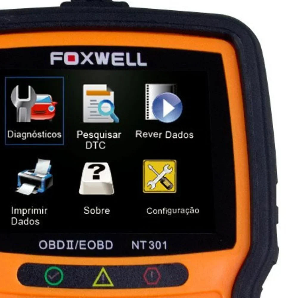 Scanner Leitor de Códigos de Falhas Linha Diesel Leve e Carros Foxwell - OBDII/CAN FORTGPRO-NT301
