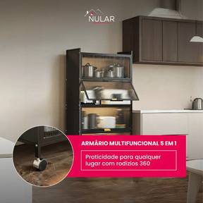 [LEVE 2, PAGUE 1] Armário em Aço Multifuncional 5 em 1