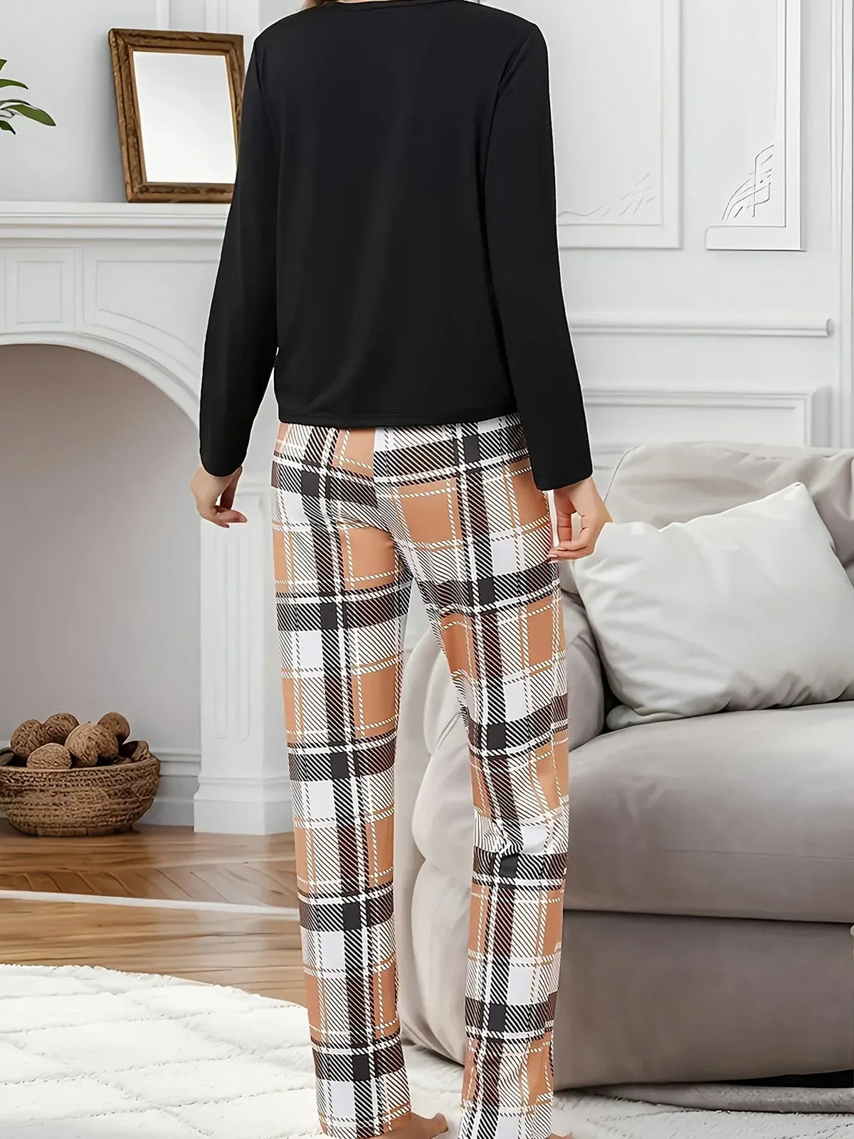Leve 2 Pague 1] Pijama Feminino Ursinho do Inverno (Proteção e conforto térmico) + BRINDE: 1 Pantufa Antifrío + estilo para usar em casa