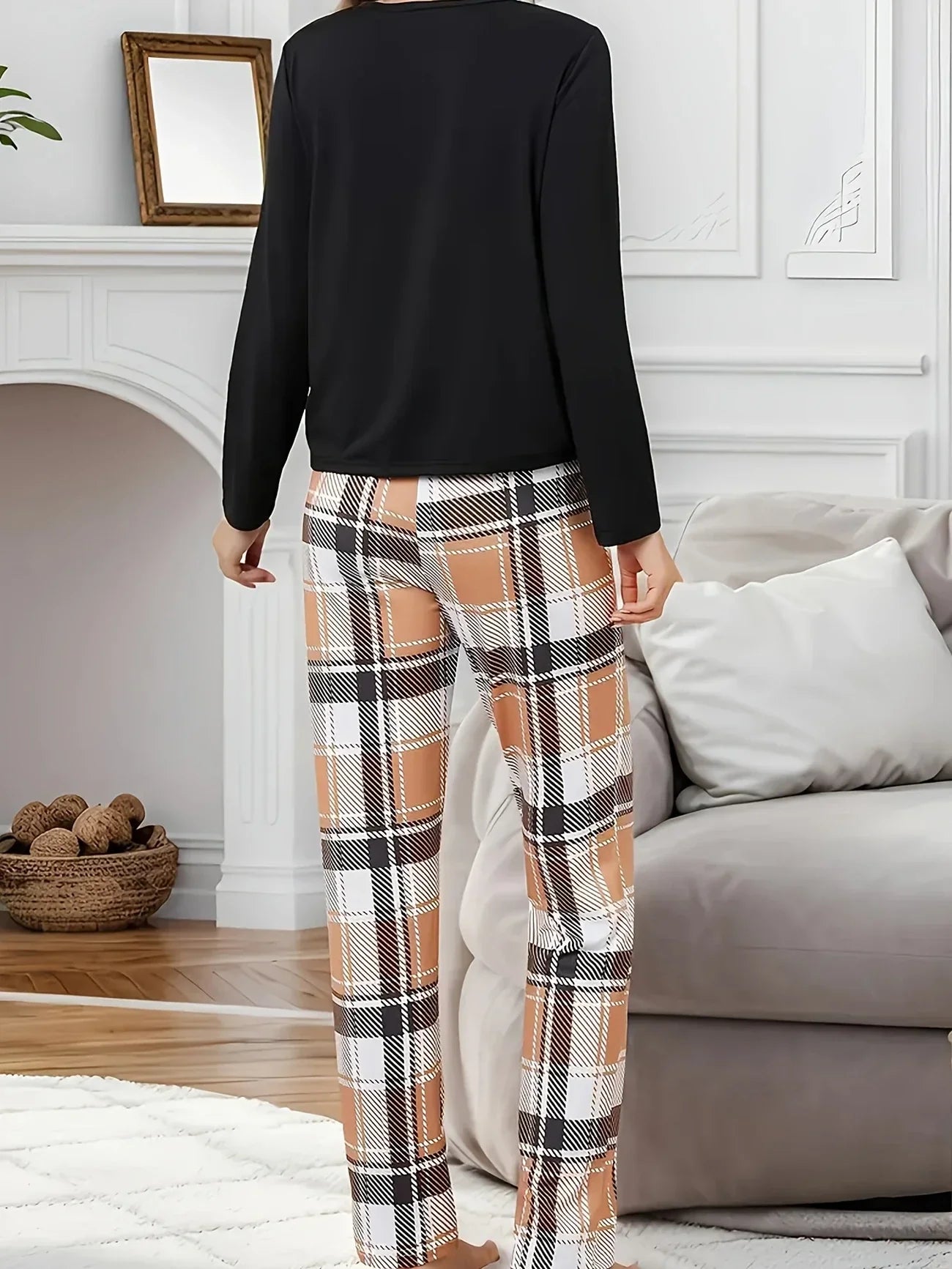 Leve 2 Pague 1] Pijama Feminino Ursinho do Inverno (Proteção e conforto térmico) + BRINDE: 1 Pantufa Antifrío + estilo para usar em casa