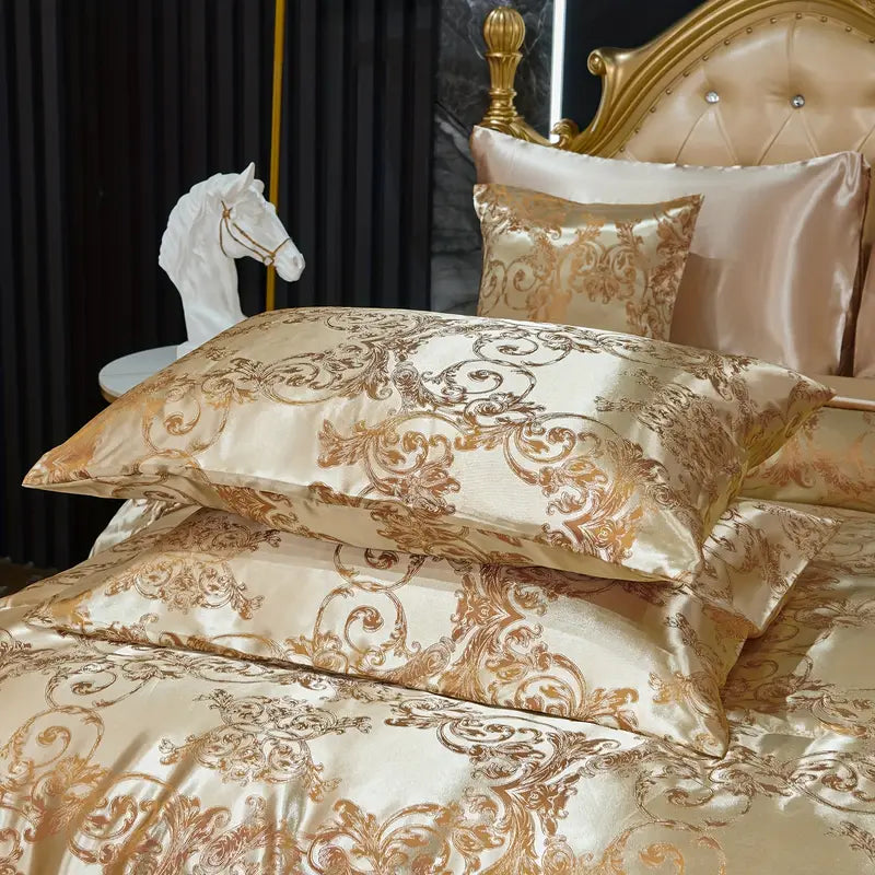 [Leve 2 Pague 1] Roupa de Cama Milão em Tecido Nobre (Design Exclusivo e Conforto Incomparável!) +3 BRINDES: 2 Capas de Travesseiro e Edredom