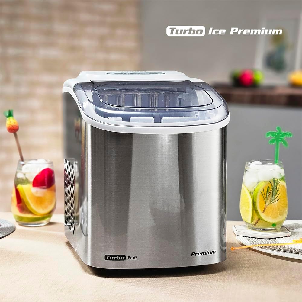 Máquina de Gelo Turbo Ice Premium MG-12-GI Inox - 1 Ano de Garantia