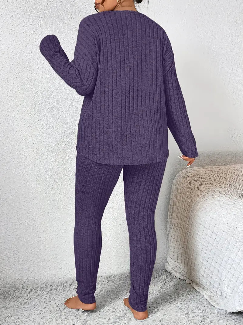 [Leve 2 Pague 1] Pijama Feminino Inverno Aconchegante (Frescor no toque, calor por dentro) + BRINDE: 1 Pantufa Nuvem Antifrío