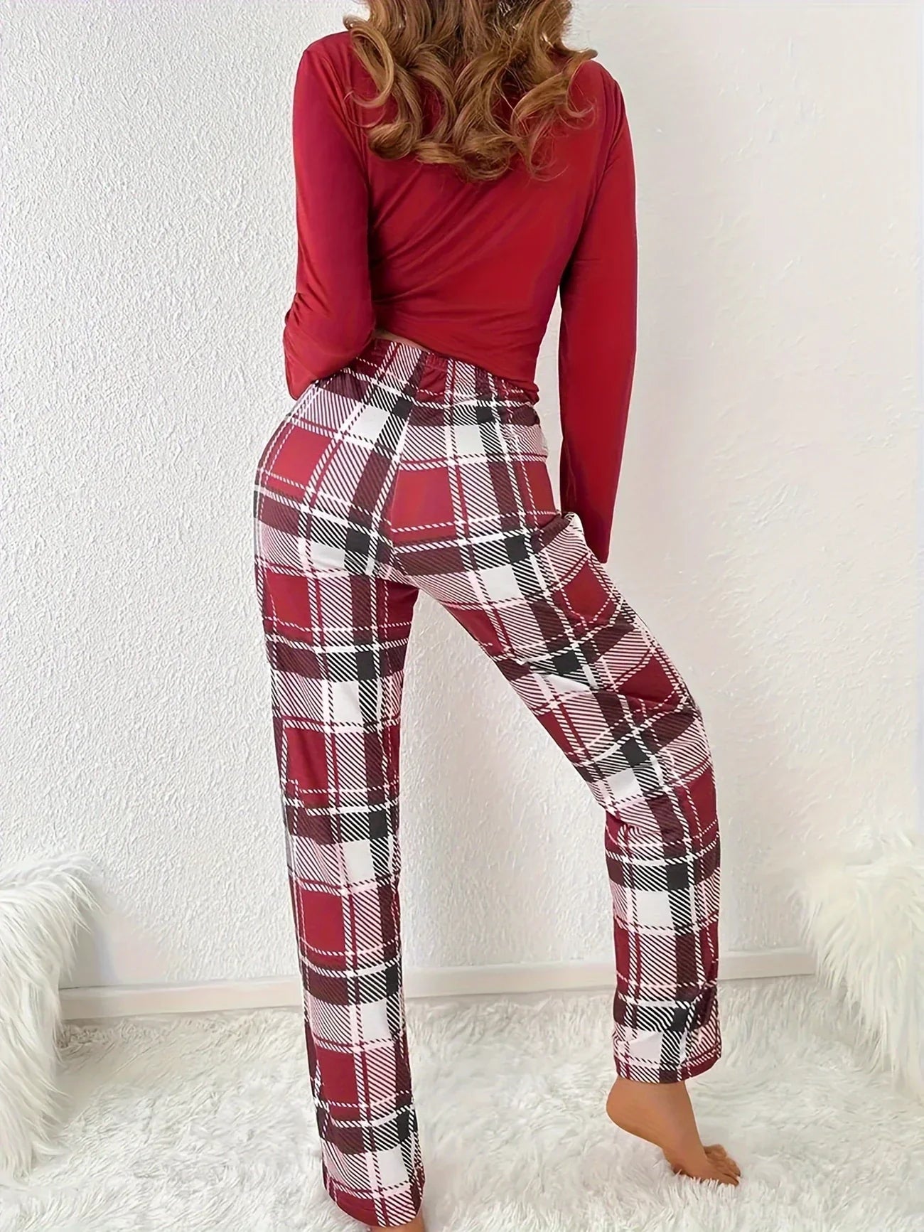 Leve 2 Pague 1] Pijama Feminino Ursinho do Inverno (Proteção e conforto térmico) + BRINDE: 1 Pantufa Antifrío + estilo para usar em casa