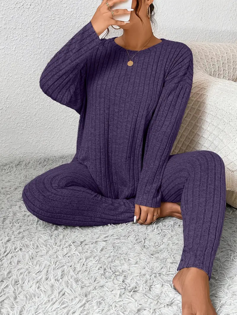 [Leve 2 Pague 1] Pijama Feminino Inverno Aconchegante (Frescor no toque, calor por dentro) + BRINDE: 1 Pantufa Nuvem Antifrío