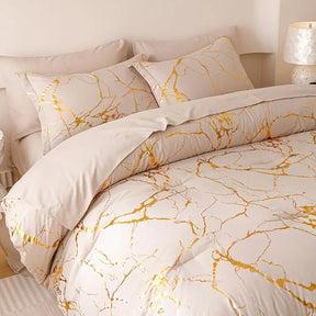 [Leve 2 Pague 1] Roupa de Cama Toscana em Tecido Nobre (Sinta o Conforto da Elegância Rústica!) +3 BRINDES: 2 Capas de Travesseiro e Edredom