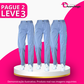 [Pague 2 Leve 3] Calça Feminina Ravena em Seda Gelo Poliéster e Elastano (A Queridinha de 2025)