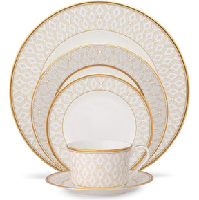 Jogo Aparelho de Jantar Porcelana Elegance Chanel - SERVE ATÉ 6 PESSOAS [ + BRINDE - KIT 6 TAÇAS ]