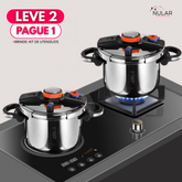 [Leve 2 Pague 1] Panela de Pressão TurboChef Aço Inoxidável - À Prova De Explosões + BRINDE: Kit Utensílios