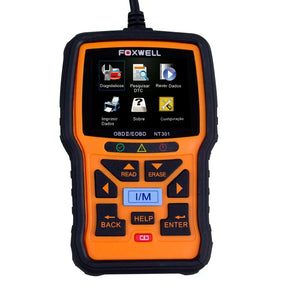 Scanner Leitor de Códigos de Falhas Linha Diesel Leve e Carros Foxwell - OBDII/CAN FORTGPRO-NT301
