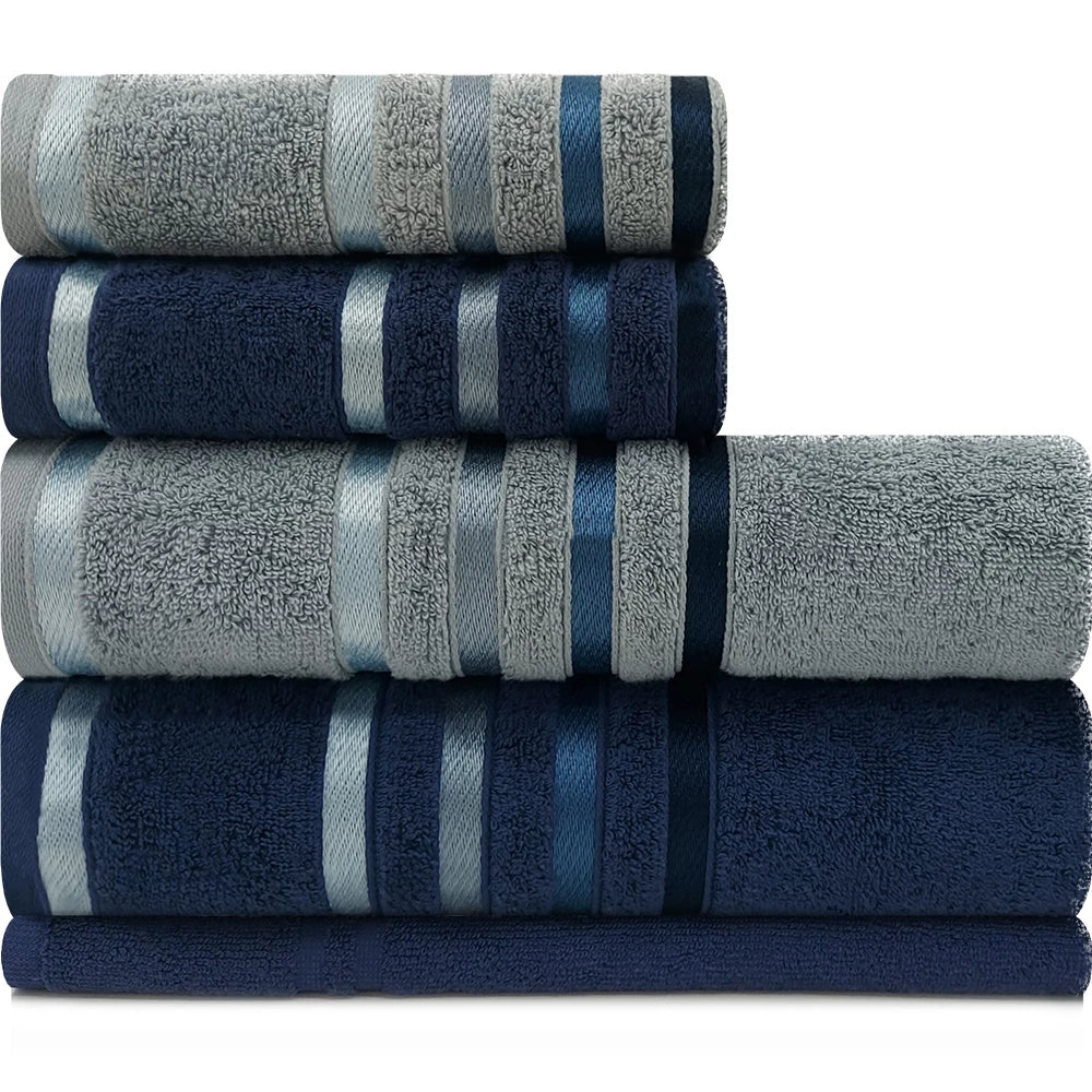 Jogo De Banho 5 Peças 450g/M² Karsten Toalhas 100% Algodão Premium