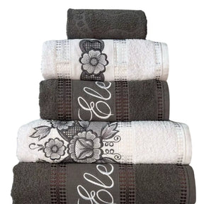 Jogo De Banho 5 Peças 450g/M² Richilieu Toalhas 100% Algodão Premium