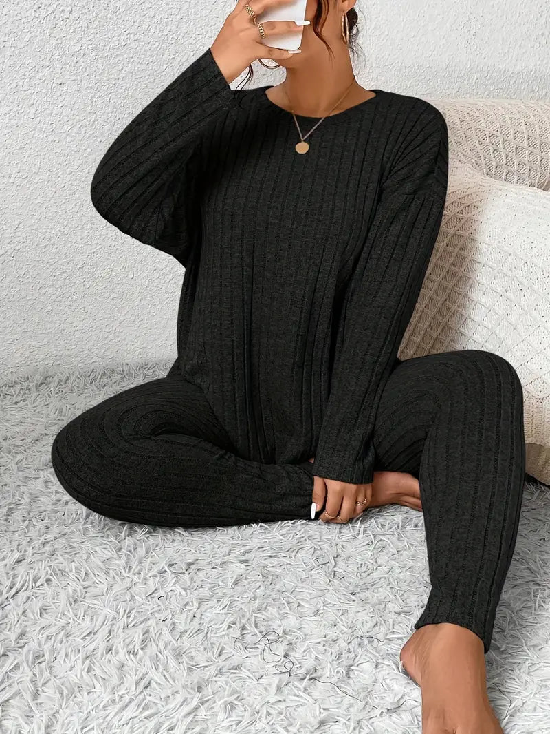 [Leve 2 Pague 1] Pijama Feminino Inverno Aconchegante (Frescor no toque, calor por dentro) + BRINDE: 1 Pantufa Nuvem Antifrío