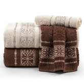 Jogo De Banho 5 Peças 370g/M² Munique Toalhas 100% Algodão Tabaco/Palha