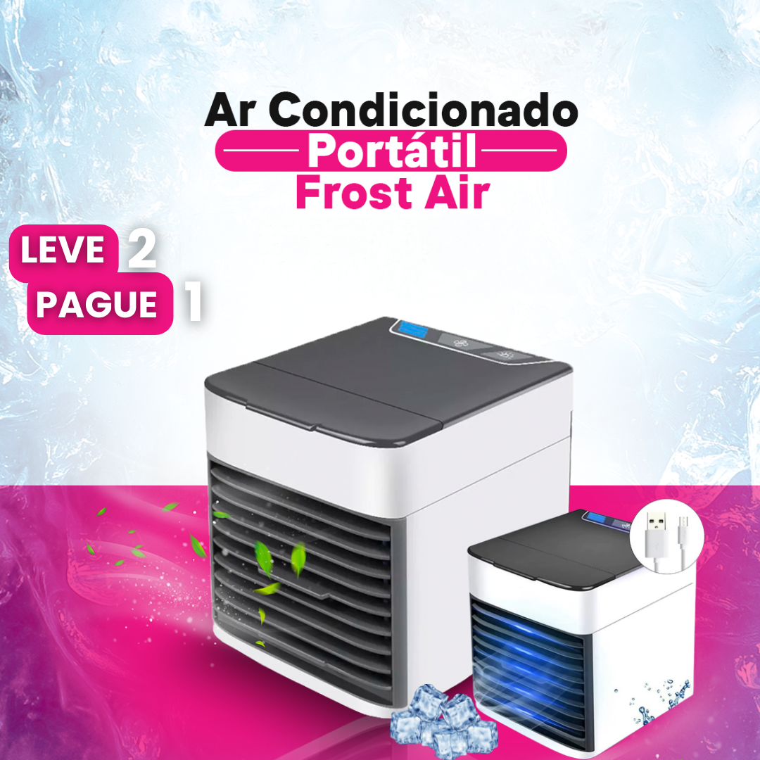 [ Leve 2 Pague 1 ] Ar-Condicionado Portátil FrostAir - Refrigeração Eficiente + Brinde Exclusivo.