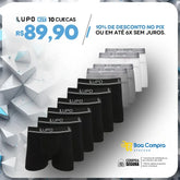 Kit 10 Cuecas Lupo 100% Algodão